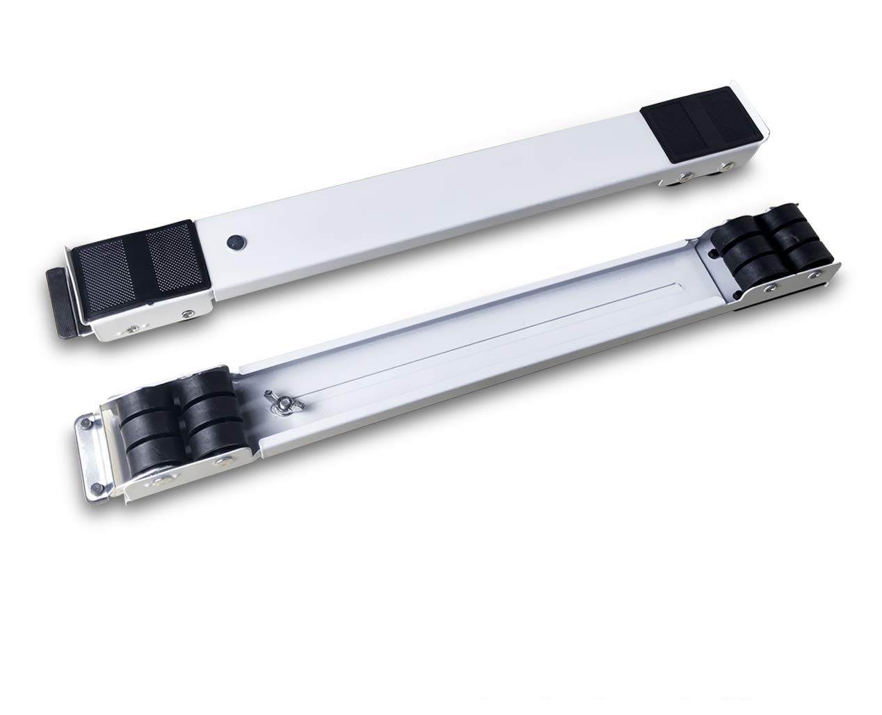 The bread rack with wheels for washing machine can move the two wheels to support the load of 200 kg (white)