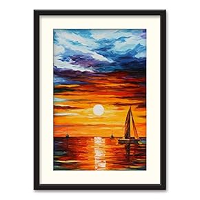 SIGNFORD Black Framed Canvas Wall Art Oil Painting...