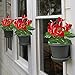 GTidea 2pcs Artificial Plants Silk Anthurium Flowers Bushes Fake Shrubs Home Garden Office Table Windowsill Indoor Outside Greenery Decor Red