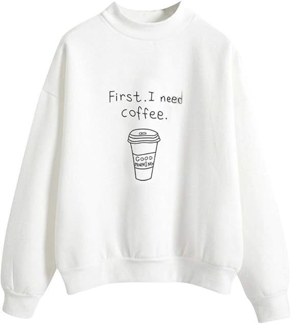 Amazon スウェットシャツ レディース パーカー Kukoyo 春秋 スウェット トレーナー ワンポイント プリント 面白 長袖tシャツ トップス カットソー かわいい クルーネック 無地 プルオーバー ストリート アメカジ シンプル 薄手 ゆったり ペアルック お揃い トレーナー