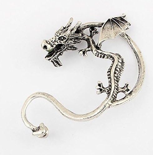 1pair of Retro Vintage Punk Temptation Dragon Bite Ear Cuff Clip Wrap Earring Earrings