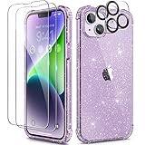 BERFY for iPhone 14 Case Glitter, with 2X Screen