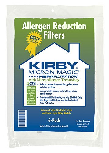 Kirby Universal Bag Kirby #204811 - Universal Hepa White Cloth Bags for All Generation & Sentria Models (6 Pk) by Kirby by Kirby