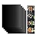 NiceOne Grill Set,100% Non-Stick BBQ Grill & Baking Mats, Black