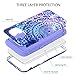 GUAGUA Galaxy S7 Case Samsung S7 Case Mandala Flower Three Layer Hybrid Hard PC Bumper Soft Silicone Rubber Glossy Cover Shockproof Protective Durable Phone Cases for Samsung Galaxy S7 (G930), Purple