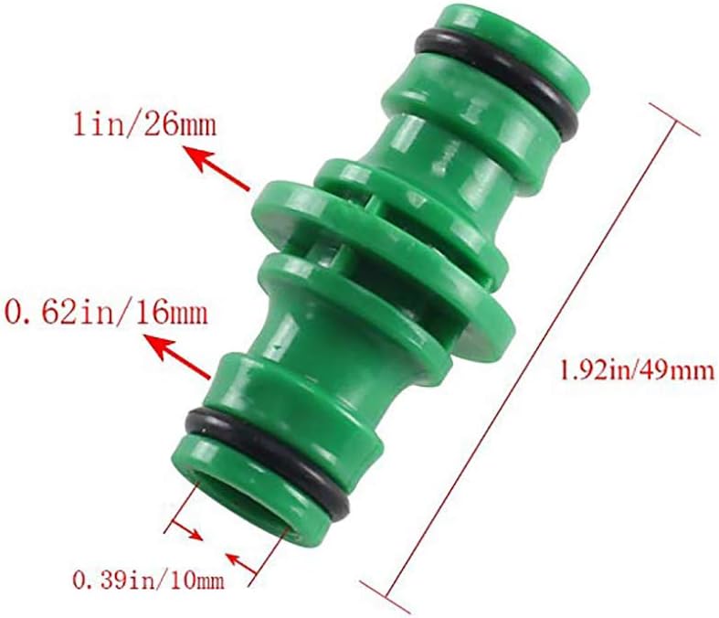 Sprießen 8 Pack Double Male Hose Connectors Extender,Quick Connector for Join Garden Hose Pipe Tube for Join Garden 1/2 Inch Hose Pipe Tube (Green) - Image 3