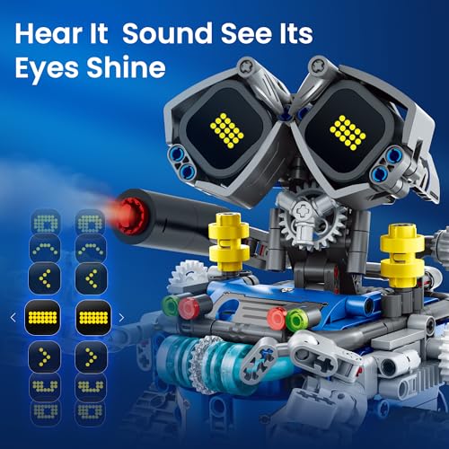 Sillbird Technic Robot for Kids Boys Age 8-13, 5-in-1 Building Toy with Programmable App, Birthday or Christmas Gift (596 Pieces)