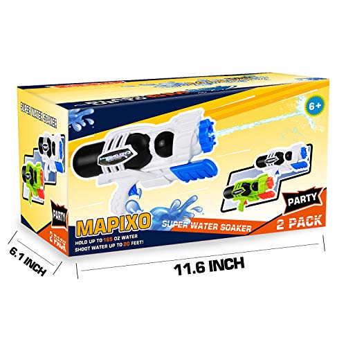 2 Pack Super Water Gun(No Leaking), Shoot Up to 40 Ft, High Capacity Water Soaker Blaster Squirt Toy for Swimming Pool Party Sand Beach Game Outdoor Summer FightÂ Activity for Child Kid boy and Girl