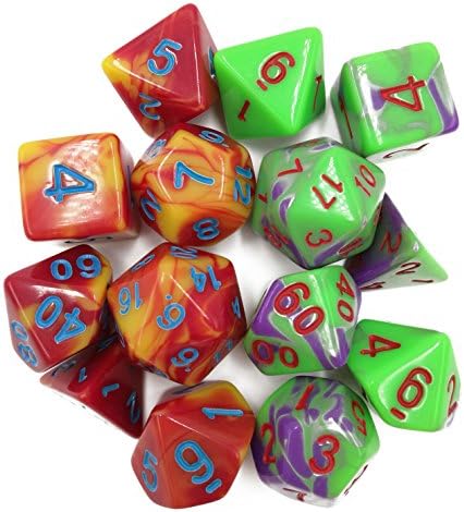DND Dice Polyhedral Dice Sets for D&D Dungeons & Dragons Role Playing Gaming Dice with Velvet Bags