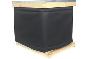 WITBEE Winter Bee Hive Wrap for 10 Frame Beehives, Beehive Winter Protection Cover, Waterproof Warm Bee Hive Insulation Wrap, Adjustable Beehive Wrap for 1 Deep Hive with 1 Medium Hive Box, 76.77"x15.75"