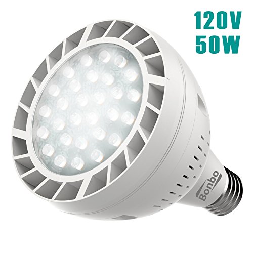 UPC 714250074956, Bonbo LED Pool Bulb White Light, 120V 50watt 6500k Daylight White Swimming Pool LED Light Bulb E26 Base 300-600w Traditional Bulb Replacement for Most Pentair Hayward Light Fixture