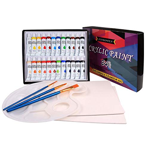 Imperial Global Acrylic Paint Set 24 Colors of 0.4oz Acrylic Paint