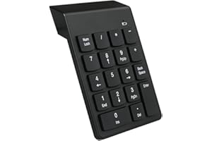 navor 18 Keys Numeric Keypad, Slim Keyboard for Laptop/PC/Notebook/Desktop with 2.4G USB Receiver (Black)