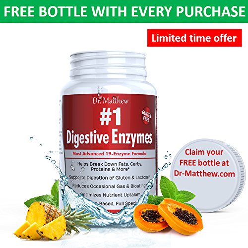 Best Digestive Enzymes w/ Amylase Bromelain Lipase, DPPIV. For Women & Men. Lactose Intolerance