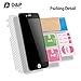 D&P Privacy Screen Protector 3D Curve for iPhone 7 Plus, Anti-Spy Tempered Glass Full Screen Protector Case Friendly, Dry Film Screen Protector Front and Back Anti-Glare Anti-Scratch [Black]