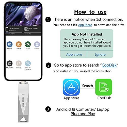 USB Flash Drive for iPhone Photo Stick USB 3.0 256GB Memory Stick for Andriod Phone Micro Thumb Drive 4in1 iOS USB Drive for iPhone X XR XS 6 6S 7 7S 8 8S iPad iOS Mac Windows Computer