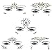 Noctilucent Face Gems Mermaid Face Jewels Festival Luminous Body Jewels Glow In The Dark Rhinestones Rave Eyes Bindi Temporary Face Stickers for Festival Party (8 Sets Collection)