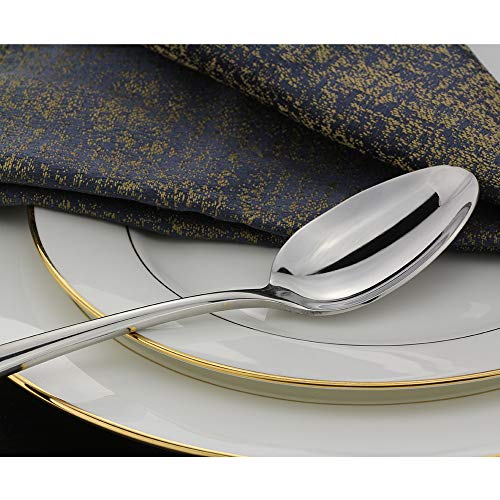 Large Dinner Spoons, DEALIGHT 18/10 Stainless Steel Heavy Duty Tablespoon, 8.25 Inches, Serving Spoon, Set of 6