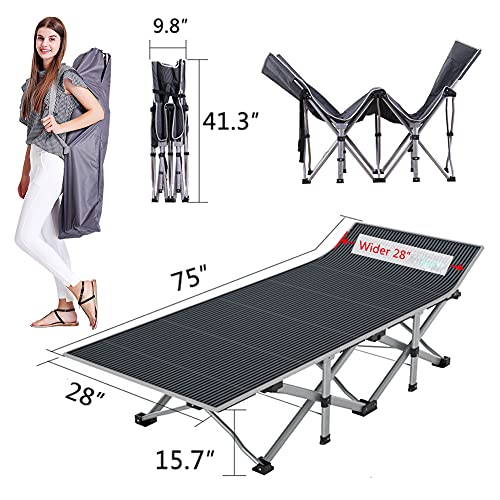 ABORON Folding Camping Cots for Adults, Double Layer 1200D Folding