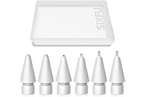 SIXFU Upgraded Tips for Apple Pencil, Mix Replacement Pencil Tips for Apple Pencil 2nd/ 1st Gen/USB-C/Pencil Pro Tips(6 PCS)