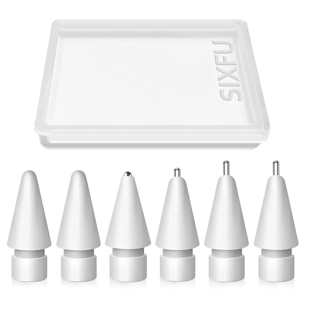 Upgraded Tips for Apple Pencil, Mix Replacement Pencil Tips for Apple Pencil 2nd/ 1st Gen/USB-C/Pencil Pro Tips(6 PCS)