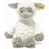 Steiff Lita Lamb Plush Stuffed Animal Toy Friend, White, 12"