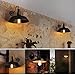 Jeteven Metal 1-light Wall Sconce Lamp Shade Industrial Gooseneck Barn Light Fixtures for E27 Bulb, Black