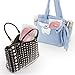 Folding type auxiliary toilet seat Child's portable toilet seat with carrying bag Travel Outside toilet training (Pink)