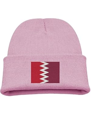 Flag Of Bahrain Kid's Hats Winter Funny Soft Knit Beanie Cap Children Unisex