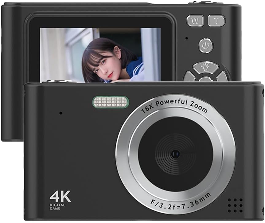 Andoer 4K Digital Camera Camcorder 48MP 2.4in Screen 16X Zoom Anti Shake