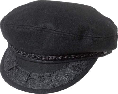 Black Wool Greek Fishermans Cap Size 60