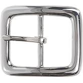 1 3/8" (35 mm) Nickel Free Single Prong Rectangular Center Bar Belt Buckle