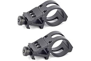 45 Degree Offset Picatinny Rail Mount for Flashlights/Laser Mount QD Military Gear,1 Set