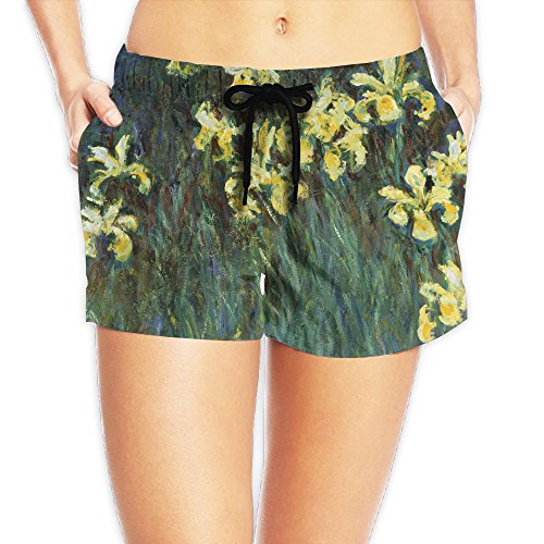 Narcissus Board Shorts Ultra-light Shorts With Pockets For Womans White Small