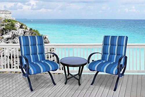 Milan Patio Deep Seat Chat Set in Metal Frame With Rocking Function Offering Thick Comfortable All Weather Cushions (Seagram)