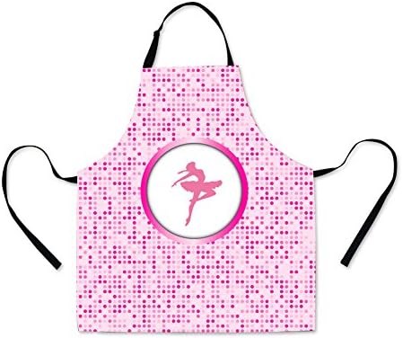 Generic Ballet Print Woman Kitchen Apron Lady's Girls Chef Waitress Apron Bib Cooking Baking Pottery and Grilling