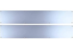 SKANDH Aluminum Kick Plate 6" X 34" Inches for Doors, Satin Finish - Pack of 2