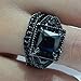 Jude Jewelers Size 4-12 Balck Princess Cut Wedding Engagement Ring Bridal Halo Anniversary Propose (12)