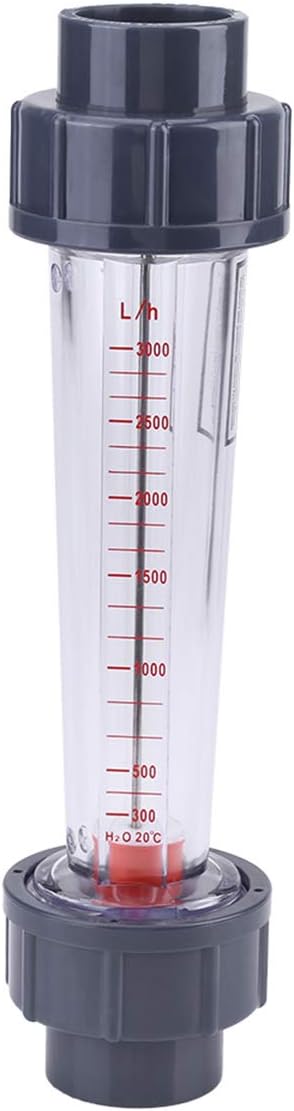 Yunnyp Elbow Flowmeter,Plastic Tube Type LZS-25 Flow Meter 300-3000L/H Water Rotameter