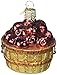 Old World Christmas Apple Basket Glass Blown Ornament for Christmas Tree, Handcrafted Holiday Decoration, Fruit Collection
