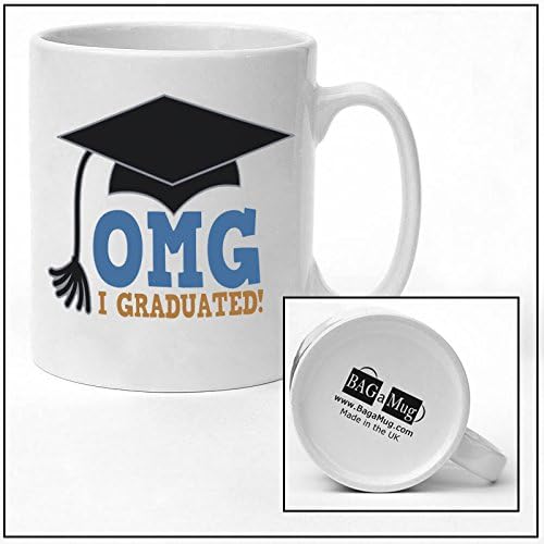 OMG Oh My God You Graduated - BLUE Graduation Ceramic Mug New unique easy GRADUATION gift