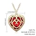 VNFNMI Cosplay The Legend of Zelda Skyward Sword Red Cubic Zirconia Heart Pierced Necklace Anime Costume