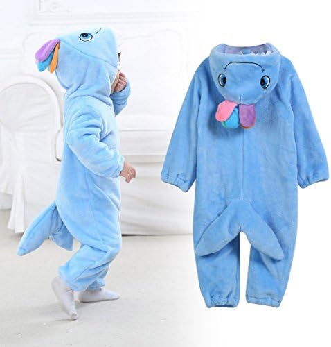TRENDINAO Newborn Baby Girl Boy Winter Clothes Blue Monster Hooded Romper Warm Outwear Halloween Animal Clothes