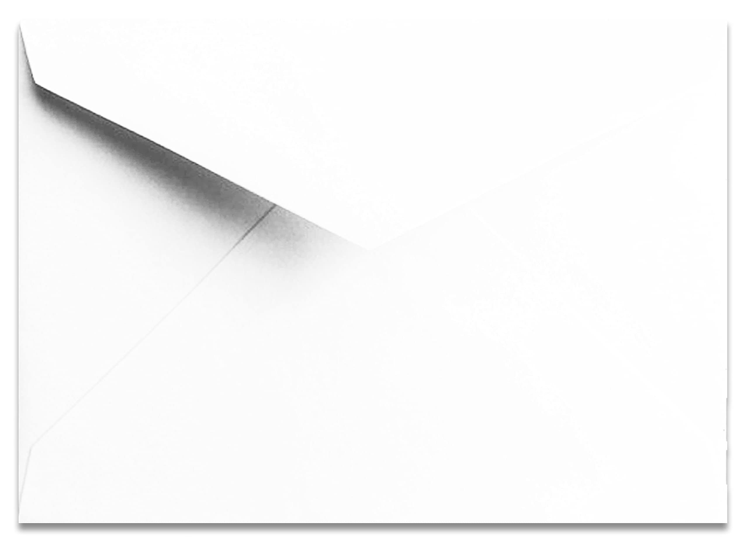 50 Pack A7 White Envelopes, Pointed Flap Baronial Classic Bright White Printable Envelopes For Invitations, Greeting Cards, Weddings, Birthdays, Mailing, Business, Any Occasion