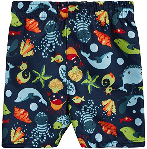 Sweet & Soft Baby Boys 2-Piece Rash Guard and Trunk Swimsuit Set- Long Sleeve (Infant/Toddler/Big Kid) (Navy, 12 Months)'