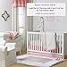 Gold Confetti Dot and Coral Pink Baby Crib Bumper by The Peanut Shell