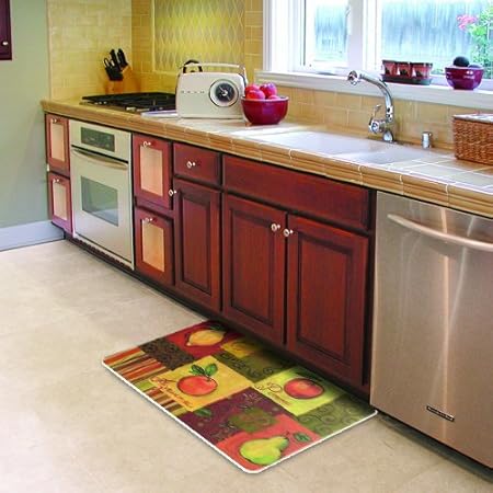 Amazon Com Cushion Comfort Fruit Collage Kitchen Mat 18 Inch By