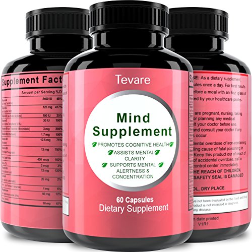 Memory Booster - Focus Enhancer - Mind Supplement with Pure and Natural Green Tea Leaf + DMAE Bitartrate + Glutamic Acid + Bacopa Extract - Mind Matrix Cognitive Nutrition Pills Nootropic By Tevare Memory Booster - Focus Enhancer - Mind Supplement with Pure and Natural Green Tea Leaf + DMAE Bitartrate + Glutamic Acid + Bacopa Extract - Mind Matrix Cognitive Nutrition Pills Nootropic By Tevare