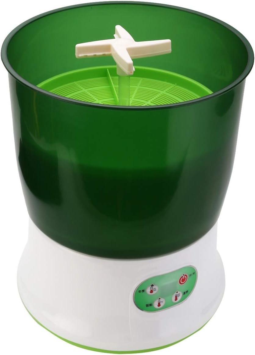 Kucus - 3 Layer Multifunctional Large Capacity Machine Green Automatic Homemade Bean Seed Sprouts Machine Garden Nursery Pots 220V 1.5L