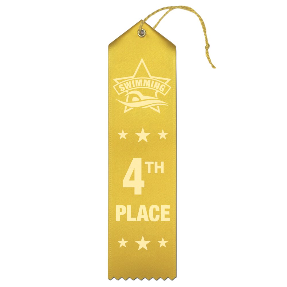 4th Place Swimming Award Ribbons 25 count Bundle Includes Event